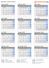 Kalender 2025 mit Ferien und Feiertagen Mexiko