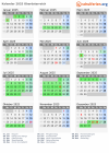 Kalender 2025 mit Ferien und Feiertagen Oberösterreich