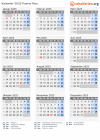 Kalender 2025 mit Ferien und Feiertagen Puerto Rico