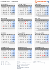 Kalender 2025 mit Ferien und Feiertagen Tschechien