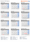 Kalender 2025 mit Ferien und Feiertagen Zypern