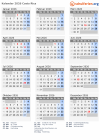 Kalender 2026 mit Ferien und Feiertagen Costa Rica