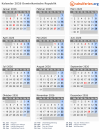 Kalender 2026 mit Ferien und Feiertagen Dominikanische Republik