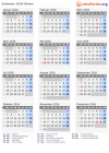Kalender 2026 mit Ferien und Feiertagen Ghana