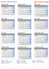 Kalender 2026 mit Ferien und Feiertagen Grönland