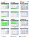 Kalender 2026 mit Ferien und Feiertagen Drente