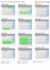 Kalender 2026 mit Ferien und Feiertagen Nordbrabant (mitte)