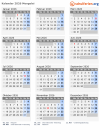 Kalender 2026 mit Ferien und Feiertagen Mongolei