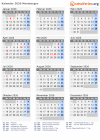 Kalender 2026 mit Ferien und Feiertagen Montenegro