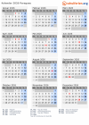 Kalender 2026 mit Ferien und Feiertagen Paraguay
