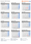 Kalender 2026 mit Ferien und Feiertagen Tschad
