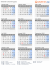 Kalender 2026 mit Ferien und Feiertagen Uruguay