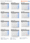 Kalender 2026 mit Ferien und Feiertagen Weißrussland