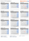Kalender 2027 mit Ferien und Feiertagen Bangladesch