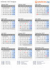 Kalender 2027 mit Ferien und Feiertagen Belgien