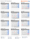 Kalender 2027 mit Ferien und Feiertagen Deutschland