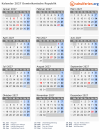 Kalender 2027 mit Ferien und Feiertagen Dominikanische Republik