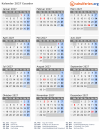 Kalender 2027 mit Ferien und Feiertagen Ecuador