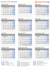 Kalender 2027 mit Ferien und Feiertagen Georgien