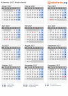 Kalender 2027 mit Ferien und Feiertagen Niederlande