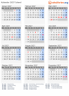 Kalender 2027 mit Ferien und Feiertagen Island