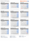 Kalender 2027 mit Ferien und Feiertagen Kosovo