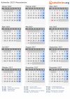 Kalender 2027 mit Ferien und Feiertagen Nordmazedonien