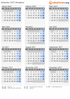 Kalender 2027 mit Ferien und Feiertagen Mongolei