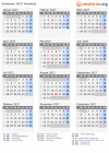Kalender 2027 mit Ferien und Feiertagen Namibia