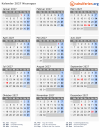 Kalender 2027 mit Ferien und Feiertagen Nicaragua