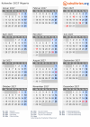 Kalender 2027 mit Ferien und Feiertagen Nigeria