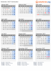 Kalender 2027 mit Ferien und Feiertagen Schweden