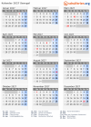 Kalender 2027 mit Ferien und Feiertagen Senegal
