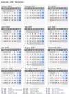Kalender 2027 mit Ferien und Feiertagen Südafrika