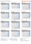 Kalender 2027 mit Ferien und Feiertagen Tunesien