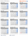 Kalender 2028 mit Ferien und Feiertagen Andorra