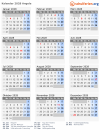 Kalender 2028 mit Ferien und Feiertagen Angola
