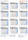 Kalender 2028 mit Ferien und Feiertagen Benin