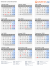 Kalender 2028 mit Ferien und Feiertagen Brasilien