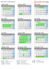 Kalender 2028 mit Ferien und Feiertagen Bayern