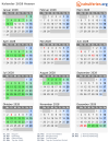 Kalender 2028 mit Ferien und Feiertagen Hessen