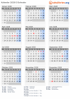 Kalender 2028 mit Ferien und Feiertagen El Salvador