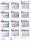 Kalender 2028 mit Ferien und Feiertagen Guinea