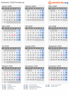 Kalender 2028 mit Ferien und Feiertagen Honduras