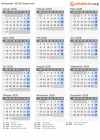 Kalender 2028 mit Ferien und Feiertagen Kamerun