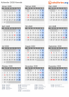 Kalender 2028 mit Ferien und Feiertagen Kanada