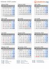 Kalender 2028 mit Ferien und Feiertagen Lesotho