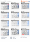 Kalender 2028 mit Ferien und Feiertagen Neuseeland
