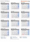 Kalender 2028 mit Ferien und Feiertagen Nigeria