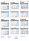 Kalender 2028 mit Ferien und Feiertagen Schweiz